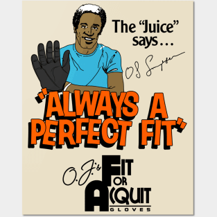 O.J. Simpson's Fit Or Acquit Gloves Posters and Art